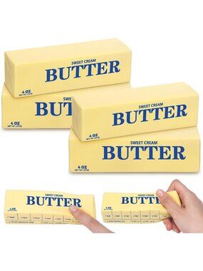 18 Pcs Yellow Butter Fidget Toys Set - Stress Relief, Sensory Play, 5.5" Size